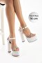 7-9603 Platform High Thick Heels Rhinestone Bridal/Evening Dress Shoes