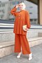 Modest Two Piece Set - Orange - Standard