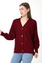 Women's Hair Braided Balloon Sleeve Loose Knitwear Cardigan - 3