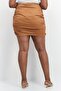 Women Plain Mini Skirts, Brown - 3