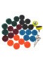 54Pcs Scouring Pad 1 Inch Backing Pad 1/8" Shank Scrub Sponge Set for Dremel Sander Wood Glass Po... - 3
