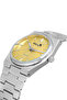 Stylish Men's Wristwatch Silver-Yellow PL-0861E4x