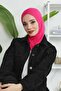 Combed Cotton Bonnet with Cross Detail on the Front, Tb-4, Tb-4, Fuchsia - 4