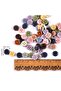 1cm mt2599-mix 100pcs 10mm Mixed Wooden Decorative Buttons For Sewing Clothing Scrapbooking Crafts H - 4