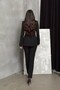 Women's Black Blazer Jacket Pants Suit Pleated Button Detail Straight Leg - 8