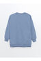 LCW Crew Neck Printed Women's Sweatshirt Tunic - 6
