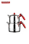 Steel Rain Medium Size Steel Teapot Red - 5