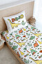 Single Fitted Sheet Set - Pure Baby Series - Dino and Cacti - 3