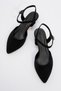 Women's Flat Heeled Shoes Black Zra - 5