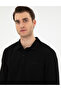 Black Slim Fit Non-Curling Collar Sweatshirt 50307408-Vr046 - 2