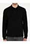 Black Slim Fit Non-Curling Collar Sweatshirt 50307408-Vr046 - 6