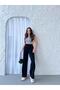 Black-Navy Blue-Grey-Anthracite Women's Seasonal Loose Wide-Leg High-Waist 4-Piece Sweatpants - 2
