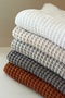 Extra Soft Waffle Baby Blanket - 100% Organic Cotton Gots Certified - 85X80 cm - 6