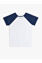 Cotton Color-Blocking Crew Neck Short Sleeve Printed Women's T-Shirt - 2