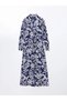 Lcwaikiki Classic Blue Print Women's Shirt Dress - 2