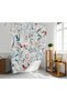 Bathroom Curtain 1X180X200 Single Wing Shower Curtain with Ring Gift Shower Cabin Curtain Multicolored