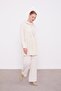 Stone Hooded Waist Rope Drawstring Double Set