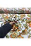 Orange Shawl Patterned - Double Skirt Watery Viscose Fabric 100% Cotton - 5