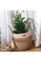 30*25 Straw Jute Basket Flower Pot Organizer Decorative Flower Pot Basket Machine Stitched - 2