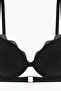 Andes Metal Accessory Lace Bra - Extra Push Up, Padded - 2576 - Black - 3