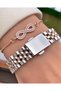 Ferruci Brand Rose Silver Color Steel Cord 2 Year Guarantee Women Wrist Watch - Bracelet - 5