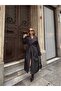 Women's Black Belted New Season Trench Coat - 2
