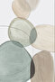 Hari̇kabi̇rev | Soft Beige-Cream Abstract Pattern Combination | Framed Glass Table 3 Pieces Vertical - 4