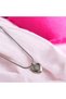 Women's Pearlescent Heart Steel Necklace a Touch of Elegant and Sparkling - 3