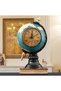 World Map Globe with Nostalgic Vintage Clock Decorative Ancient Collectible Creative Gift Art - 2