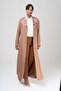 Handkerchief Collar Garni and Belt Detailed Lined Top Coat KAMEL 6549 - 3