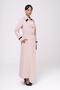 Men's Collar Point and Belt Detailed Lined Top Coat BEIGE 6552 - 5