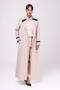 Men's Collar Point and Belt Detailed Lined Top Coat BEIGE 6552 - 4