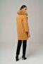 Removable Fur Embellishment and Pearl Detail Plush Coat Kamel 3959-Tk - 7