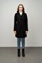 Double-Breasted Waist-Tied Coat Black 3058 - 2