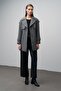 Reglan Sleeve Coat with Epaulet and Cape Detail Gray 3078 - 6