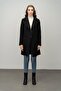 Double-Breasted Waist-Tied Coat Black 3058 - 4