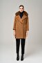 Removable Fur Embellishment and Pearl Detailed Plush Coat Taba 3959-Tk - 2
