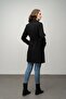 Double-Breasted Waist-Tied Coat Black 3058 - 7