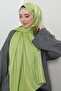 Model Satin Shawl Light Green - 2