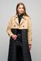 Quilted Combination Water-Repellent Trench Coat Kamel 6619 - 6