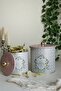 Set of 2 Rosy Patterned Metal Storage Containers - 2.1 Liter 4.1 Liter Erb48U7 - 2