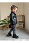 My Little Boy's Skin (1-8 Years) Leather Coat Inner Cashmere Lining Boys' 3-Piece Set - Black - 3