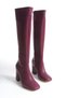 Dolvens Burgundy Leather Zippered Women's Boots - 3