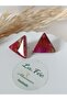 Burgundy Color Polymer Clay Earrings Glossy Special Design Steel Earrings Apparats - 4