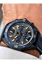 Function Dark Blue Color Silicone Cord Men's Wrist Watch 7848.699 - 2
