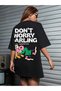 Cartoon and Graphic design Oversize T-shirt Cartoon/Letter series kod403