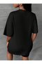 Unisex Stylish Comfortable Oversize Cotton Crew Neck T-Shirt with Special Design Code 34390 - 2