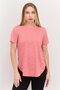 Women Sportswear Fit Short Sleeve Training T-Shirts, Heather Red