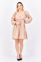Women Pleated Mini Dress, Tan - 4