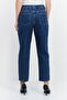 Women Mom Fit High Waist Non-Stretchable Denim Jeans, Blue - 4